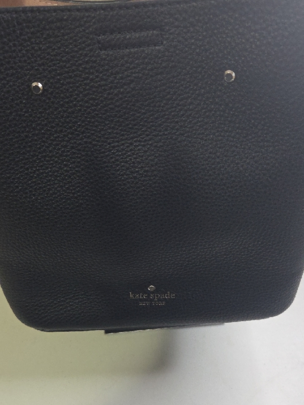 kate spade Marti  Black Pebbled Leather Bucket Bag with Contrast Interior - Picture 2 of 6